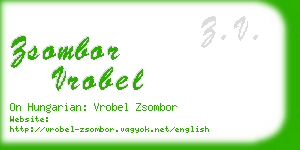 zsombor vrobel business card